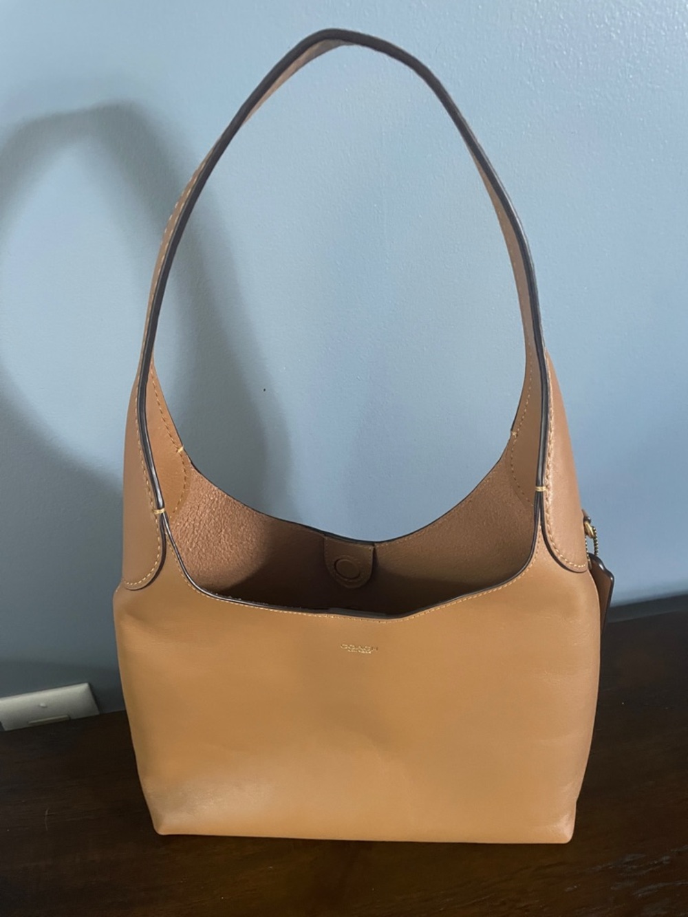Coach Brooklyn 28 Shoulder Hobo Bag in Honey Brown
